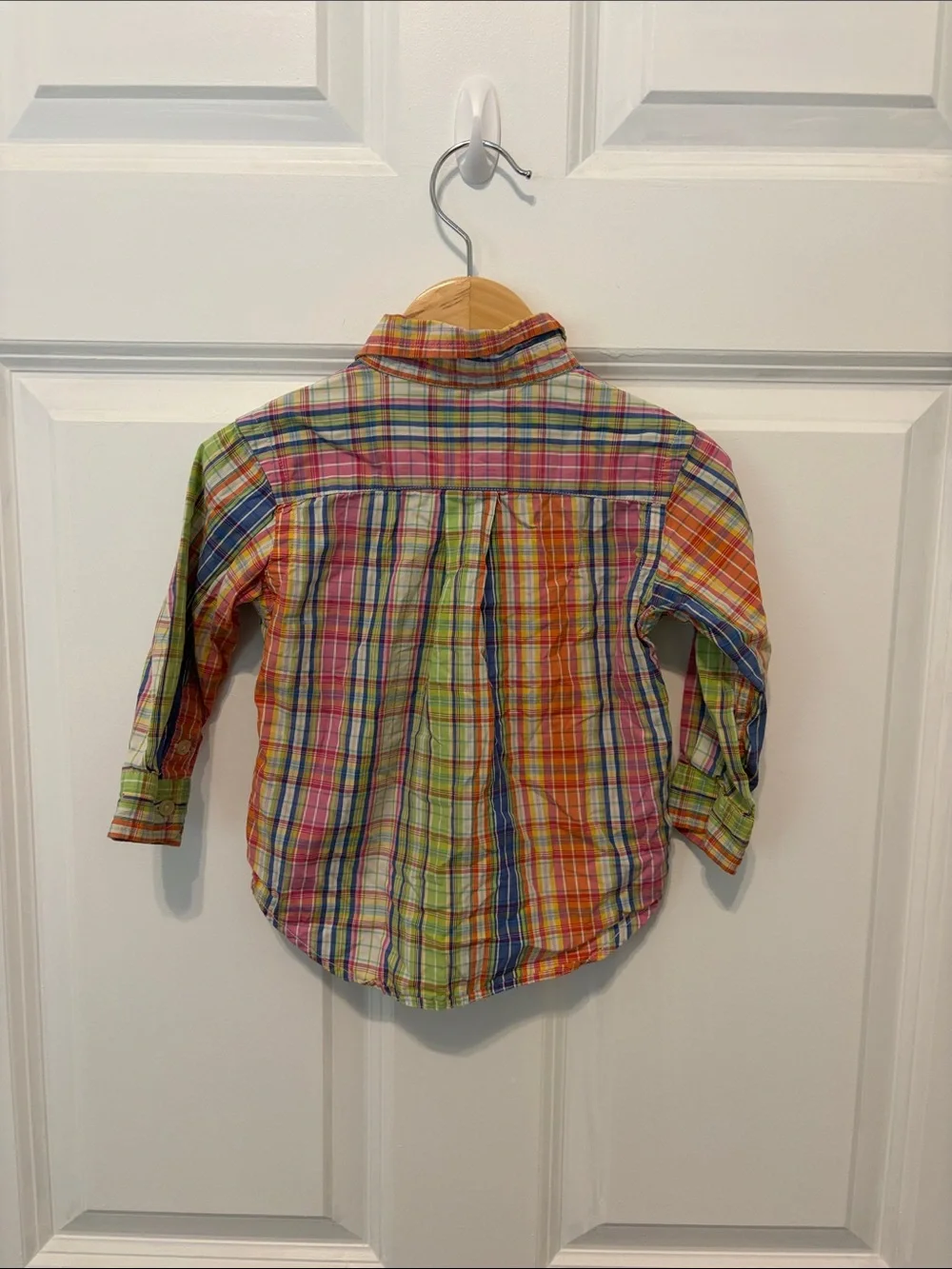 Ralph Lauren Multicolor Plaid Button-Down Shirt - Green, Orange, Blue, Pink